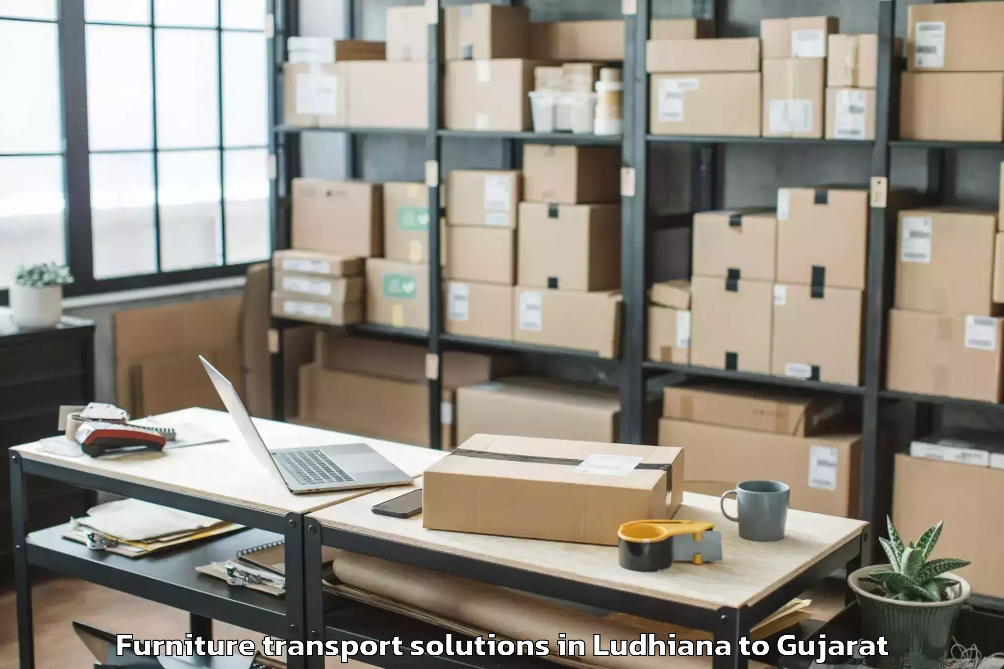 Affordable Ludhiana to Mangrol Furniture Transport Solutions